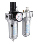 Air Pressure Filter Regulator Lubricator With Gauge Three Eighths Inch Aluminum FRL Unit for pneumatic tools, air compressors