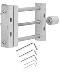 Compact Aluminum Alloy Bench Vise With Drill Press Mount For Woodworking And Engraving features a 90mm jaw opening and hex keys.
