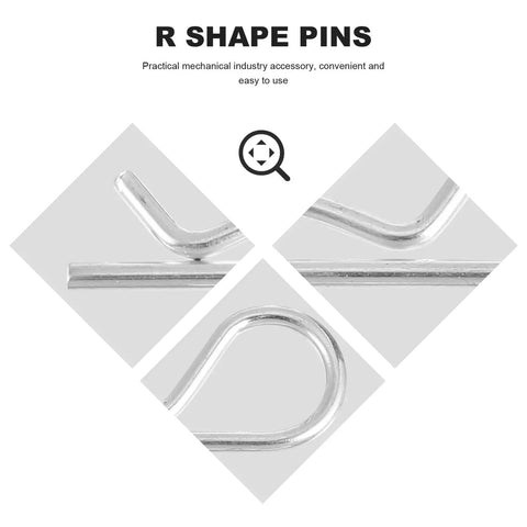 20 Pcs Carbon Steel R Clip Cotter Pins Kit For Trailers Mowers Tractors Fasteners Spring Hairpin Clips Assortment Set All In One M2 To M4 Sizes