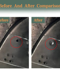 Before and after installation of Hardcore Thirty Pack Fender Liner Screws Plus Splash Guard Bolts for Volkswagen Audi Porsche.