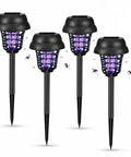Sun Powered Outdoor Mosquito Zapper For Your Yard Garden And Patio No Outlet Needed Auto On Off With Purple Light