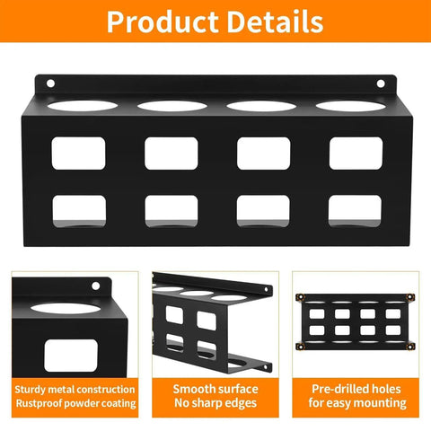 Welding Electrode Storage Wall Mount Organizer With Four Tube Rod Rack Pro Grade Heavy Duty Steel Soldering And Repair Tool Stand