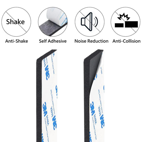 Close-up of 10 Pack Trash Can Protector Pads For Wall And Furniture Protection, EVA material, self-adhesive, showing anti-collision benefits.