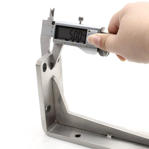 Heavy Duty Stainless Steel Countertop Brackets Built Tough As Nails For Wall Mount Floating L Shape Shelving With Brushed Silver Finish measuring 5mm thickness.