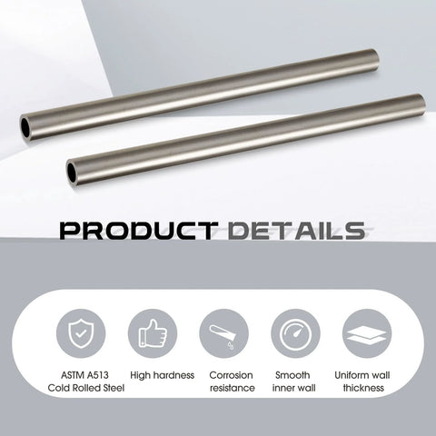 Four Pack Cold Rolled Steel Round Tubes Seamless For DIY And Industry Projects Three Quarters Inch Outer Diameter Zero Point Five One Inch