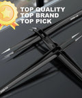 Grab And Go All In One 12 Pack Precision Tweezers Set With Case showcasing ESD tweezers on reflective surface.