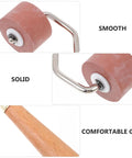 Professional Heavy Duty Rubber Ink Roller For Printmaking And Canvas Painting showing smooth rubber surface and sturdy grip.