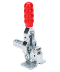 Heavy Duty Quick Release Toggle Clamp For Woodworking And Metalworking Hold Down Clamp With Easy Plunger Stroke Built Tough For Welding Drill Press Jigs And Fixtures Delivers Fast Setup Strong Grip And Safer Pro Grade Performance In Your Shop, iron galvanized, red handle.