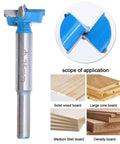 PPOZYLPC 18mm self-centering hole saw drill bit by Amazon; blue head, silver shank for wood drilling