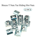 12 Pack 8Mm M8 Tee Slot Nuts For 40 Series Aluminum Extrusions shown in a pile emphasizing carbon steel construction