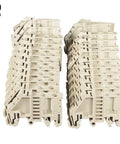 SS2 DIN Rail Terminal Block End Bracket For 32mm And 35mm Rails Screw Type Clamp Beige Plastic UL Approved Pack Of 50