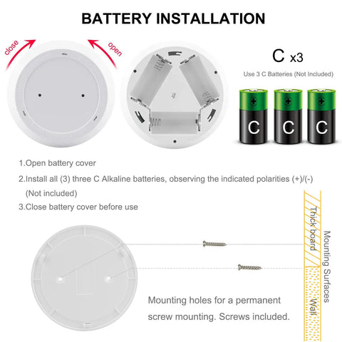 Battery Operated Shower Light With Motion Sensor And RF Remote Through Walls Wireless Ceiling Light battery installation guide