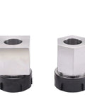 Two Piece ER-32 Collet Block Set With Square And Hex Workholding Blocks For Milling, Drilling And Precision Machining
