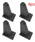 Adjustable Metal Furniture Legs Set Of 4 For Sofa Bed TV Cabinet Black Finish With Anti Wobble Silent Operation Wear Resistant Durable Support