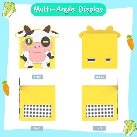 Sweet Soft Silicone Case for Nex Playground Game System showing all angles including cow print front, back, and side views.