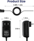 Multi Voltage AC And DC Power Adapter For Yaesu VX 8DR Vertex Standard Handheld Ham Radio Transceiver dimensions and plug