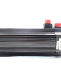Beefy High Torque Servo Motor 1.3KW 1500RPM 200V AC For Industrial Motion Control And CNC Use Replacement For USAFED-13CS2 Built Tough With Smooth Precision And A Seven Eighths Inch Shaft, black servo motor with shaft and terminal caps