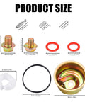 Carburetor Repair Kit For Most Carbs With Bowl Gasket Float Pin Needle Valve Spring Screws And Washers Easy Install Electric Start Kit For GX240 GX270 GX340 GX390 And More Built Tough For Quick Rebuild And Smooth Run components layout with size measurements.