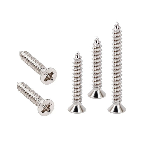 Heavy Duty Nickel Humbucker Pickup Frame Mounting Screws For Gibson Les Paul And SG Guitars in various lengths and styles.