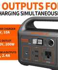 Portable Power Station Explorer 290 290Wh Capacity With 200W Continuous Output Pure Sine Wave 110V Outlet front view