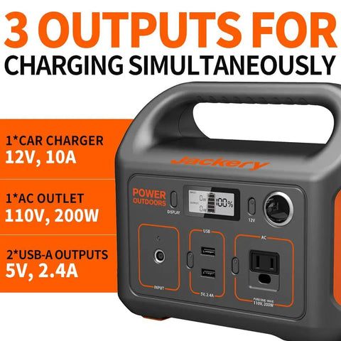 Portable Power Station Explorer 290 290Wh Capacity With 200W Continuous Output Pure Sine Wave 110V Outlet front view