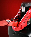 Close-up of the Premium Electric Pallet Jack With Lithium Battery For Warehouse Supermarket Material Handling 3300 Lb Capacity control handle.