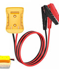 Jump Start Cables For Cars With A No Brainer Adapter That Lets You Use 20V Tool Batteries, 8 AWG silicone cords, 2 ft length.