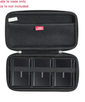 Open Rugged Travel Case For Samsung T7 And T7 Touch Portable SSD 1TB 2TB 500GB USB 3.2 External Solid State Drive, black, showing capacity for three drives.