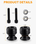 8mm Swingarm Spools Sliders Stand Universal M8 Black For Most Sport Bikes Street Bikes 600Cc 1000Cc Models Like CBR GSXR ZX SV Daytona Durable Aviation Grade Aluminum For Long Lasting Strength And Easy Install - Product Dimensions