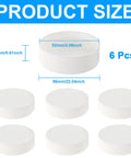 Image of Six Pack Of 53Mm Screw On Water Bottle Caps With Foam Lined Leak Free Seal For 5 Gallon Jugs, showing sizes 53mm and 56mm.