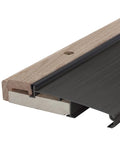 Adjustable Aluminum And Hardwood Threshold Kit With Bronze Finish For 36 Inch Doors, Seals Drafts And Gaps, side view