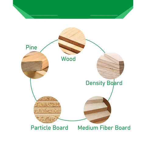 Cool Roundover Router Bit With Razor Sharp Tungsten Carbide Tips And Serious Anti Kickback Safety For Smooth Hardwood Cutting And Plywood Trimming Jobs shown with various wood types.