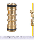 Brass Double Male Hose Connector Set For Garden And Outdoor Use, Quick Fix Hose Repair And Extension, durable design