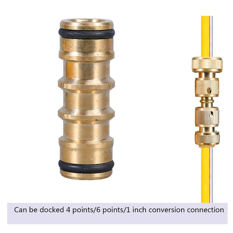 Brass Double Male Hose Connector Set For Garden And Outdoor Use, Quick Fix Hose Repair And Extension, durable design