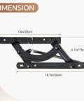 Heavy Hitter Dual Phase Sofa To Bed Converter Kit Featuring Slick Spring Pivot Hinges adjustable steel hardware dimensions 13x14.1x6.1 inches