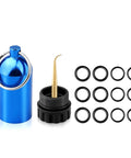 Mini Aluminum Alloy Scuba Dive Tank Key Ring With Brass O Ring Pick And Twelve O Rings Compact Valve Sealing Kit For Diving Gear Maintenance Blue