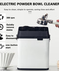 Electric Portafilter Cleaner For Espresso Machines With Automatic Cleaning System in use cleaning portafilter.