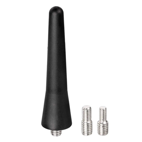 Short Rubber Car Roof Antenna Mast, 2.5 Inch Universal FM AM Stereo Antenna For Roof Mounted Radios, Not For Hood Or Fender, Not A Shark Fin Replacement, Easy Install, Low Profile with screws.