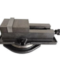 Heavy Duty CNC Milling Machine Vise QM16200 Precision 200mm Bench Vice Tool Accessory Hardened Steel side view with steel jaws.