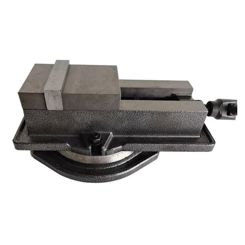 Heavy Duty CNC Milling Machine Vise QM16200 Precision 200mm Bench Vice Tool Accessory Hardened Steel side view with steel jaws.