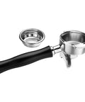 Two Cup 58mm Double Spout Portafilter With Basket For E61 And Flair 58 Espresso Machines Anodized Aluminum Handle