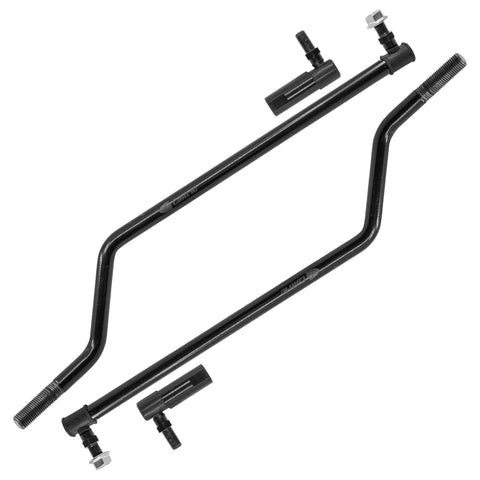 Left And Right Drag Link Set For John Deere Lawn Tractors La135 La140 La145 La150 La165 La175 Beefy Built To Last Heavy Duty Replacement With Smooth Steering For Reliable Performance. Black steel drag links with threaded ends