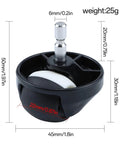Roomba front wheel caster assembly with metal stem and white wheel, compatible with Roomba 500–900 series, pair