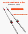 Pro Grade Linear Guide Rail Kit 2x HSR15 1500mm Rails With 4 Pillow Block Bearings For CNC Routers Grinding Machines And Industrial Equipment Plug And Play Ready To Install