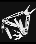 12-in-1 Folding Multitool Pliers With Pipe Grip, Go-To Stainless Steel Build, Replaceable Screwdriver Bits, Safety Lock, Saw Blade
