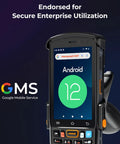 Front view of Android 12 Barcode Scanner Workhorse with Honeywell HS7 Engine IP67 Rugged Handheld Computer for inventory tracking