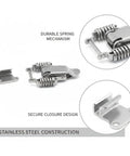 Heavy Duty Spring Loaded Toggle Latch For Secure Tackle Box And Custom Storage Case Lock with stainless steel construction and spring mechanism.