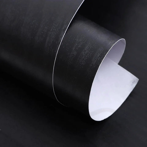 No Sweat Peel And Stick Wallpaper For Kitchen Cabinets, Self Adhesive Vinyl Contact Paper, rolled black vinyl sheet.