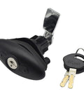 Heavy Duty Plastic Black RV Cabin Door Lock With Compression Tongue Seal For Travel Trailers Luggage Compartment And Cargo Doors Easy Install Replacement Part 1 Piece