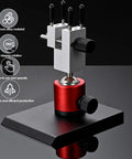 Small Table Vise Clamp With 0-2.48 Inch Grip, 360 Degree Rotatable Workbench Vise with red base and aluminum alloy body